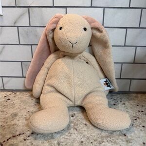 Jellycat Mou-Mou Retired Bunny Beanie Plush Comforter Beige Fleece/Towel Rabbit